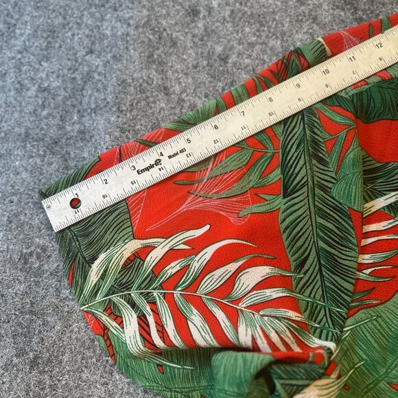 SHEIN Curve Womens Tropical Print Knot Front Crop Blouse 2X Beachy Summer NWOT - Picture 7 of 16